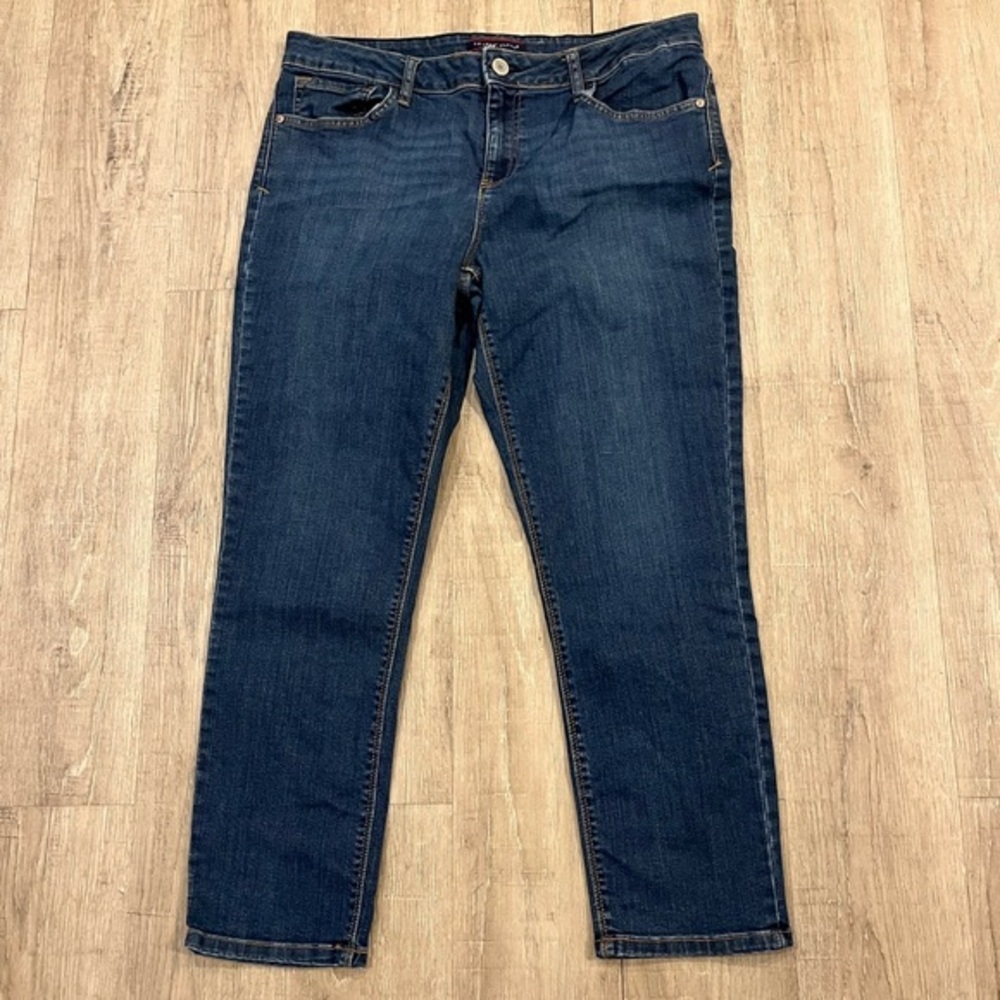 Tommy Hilfiger Slim Crop Blue Denim Jeans 12 - Picture 1 of 11
